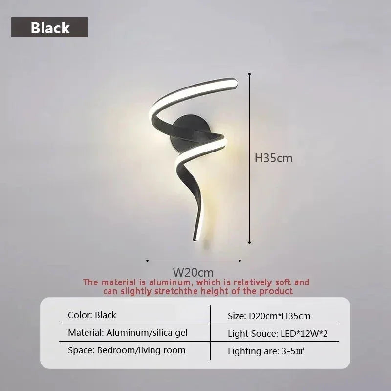 Spiral LED Wall Lamp