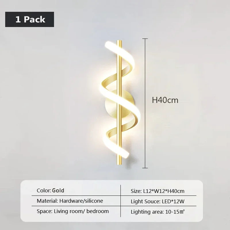 Spiral LED Wall Lamp