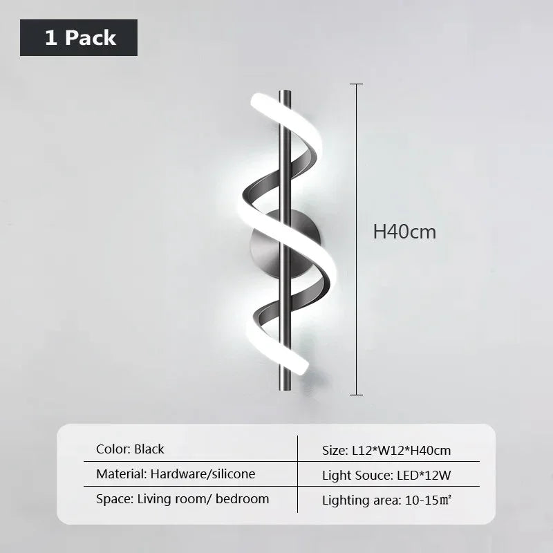 Spiral LED Wall Lamp