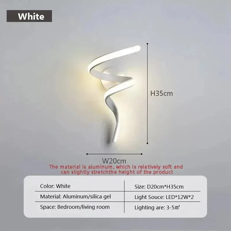 Spiral LED Wall Lamp