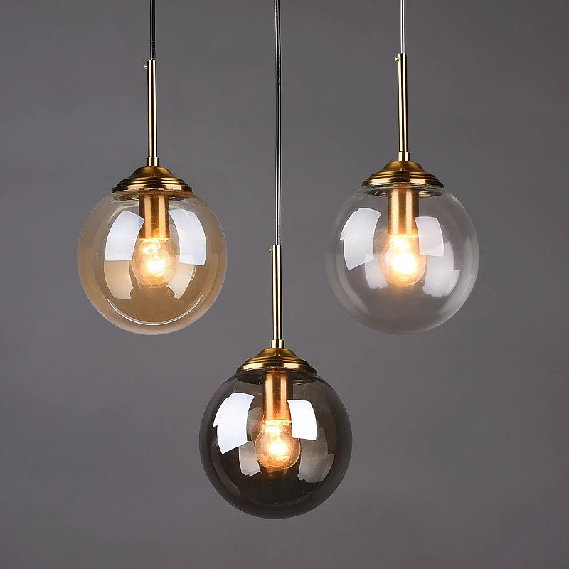 Metal & Glass Pendant Lamp