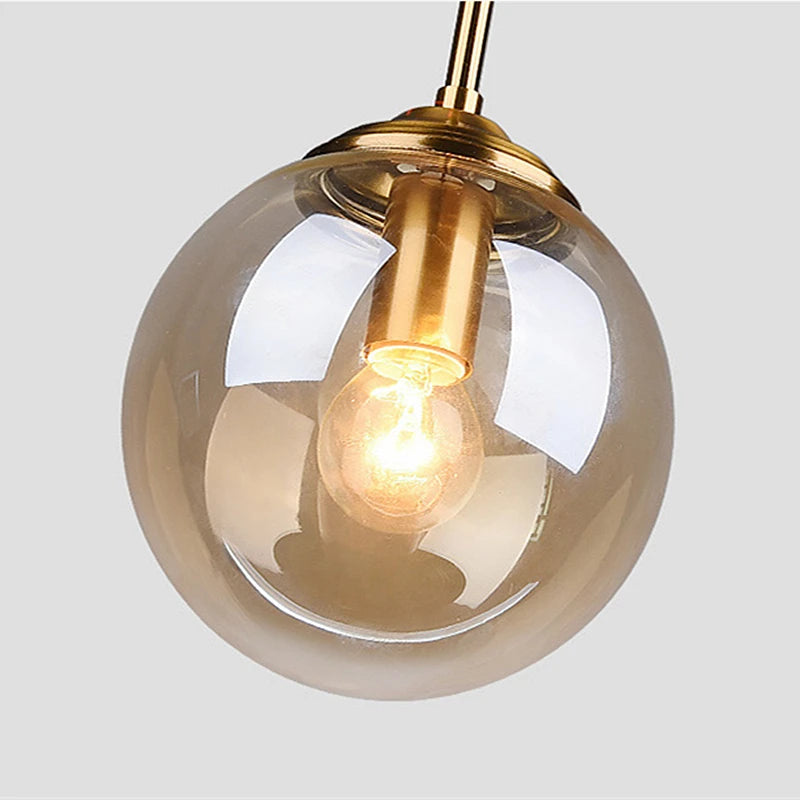 Metal & Glass Pendant Lamp